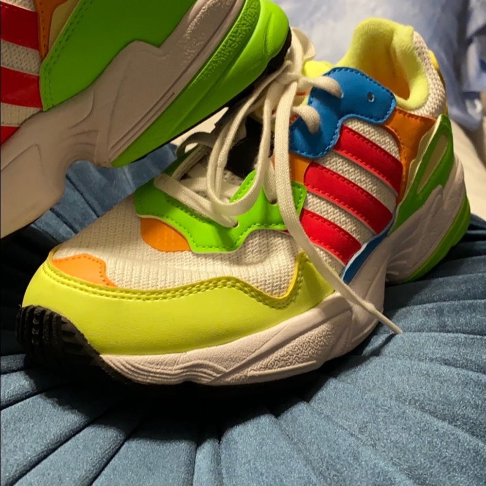 Neon adidas torsion sneaker